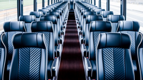 iowa city 56 passenger charter bus inside